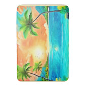 Tapis De Bain Vue sur la plage Tropical Sunset Paradise (devant Vertical)