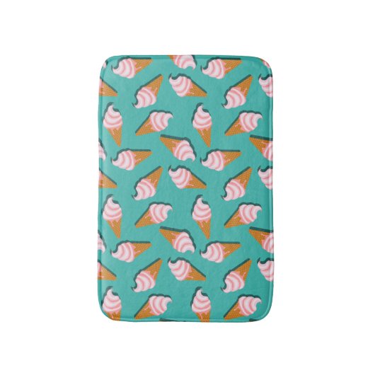 Tapis De Bain Waffle cones ice cream and frozen yogurt pattern (Devant (Vertical))
