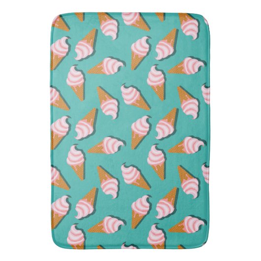 Tapis De Bain Waffle cones ice cream and frozen yogurt pattern (devant Vertical)