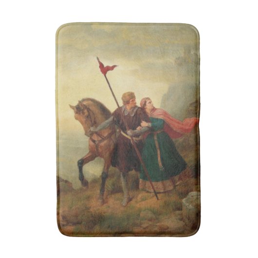 Tapis De Bain Walther et Hildegund fuient avec leur cheval (Devant (Vertical))