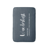 Tapis De Bain Wanderlust définition blanc gris bleu couleur (Devant (Vertical))