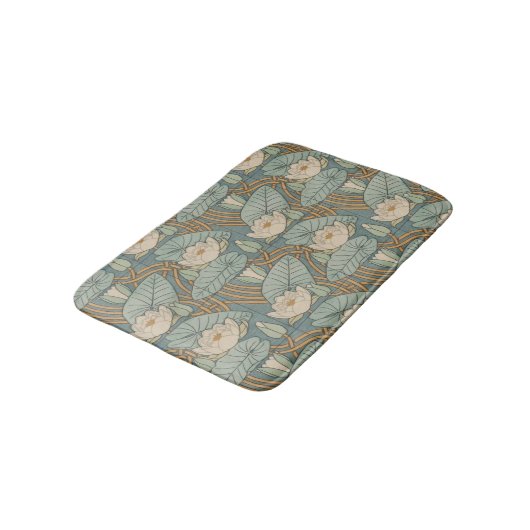 Tapis De Bain Water Lys Lily Art Nouveau Nature (Angle)