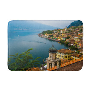 Tapis De Bain Water San Benedetto Church Lake Garda, Italy