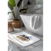 Tapis De Bain Watercolor Beach Crab, custom