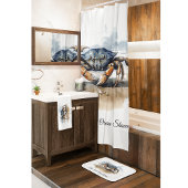 Tapis De Bain Watercolor Beach Crab, custom