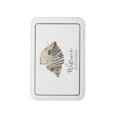 Tapis De Bain Watercolor Seashell Beach House (Devant (Vertical))
