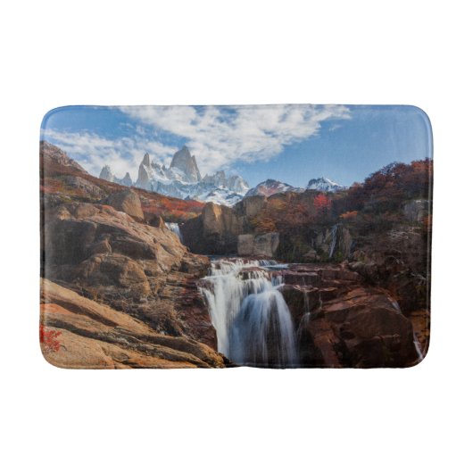 Tapis De Bain Waterfalls | Fitz Roy Mountain, Argentina (Devant)