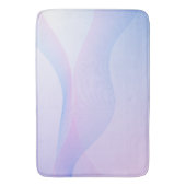 Tapis De Bain Wavelines Abstraites bleu rose (devant Vertical)