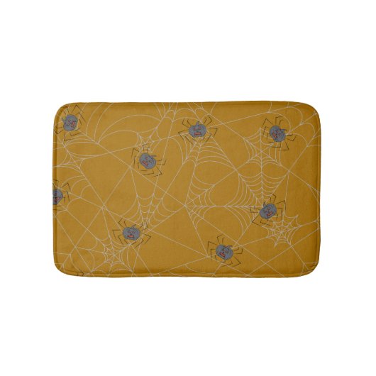 Tapis De Bain Web et citrouilles d'araignées d'Halloween (Devant)