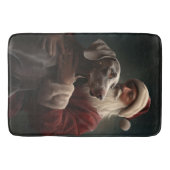 Tapis De Bain Weimaraner avec Noël Festif du Père Noël (Devant)