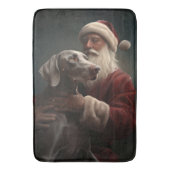 Tapis De Bain Weimaraner avec Noël Festif du Père Noël (devant Vertical)