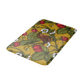 Tapis De Bain Wens et fraises sur mustrard (Angle)