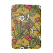 Tapis De Bain Wens et fraises sur mustrard (Devant (Vertical))