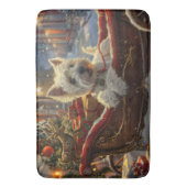 Tapis De Bain West Highland White Terrier Chien Festif de Noël (devant Vertical)