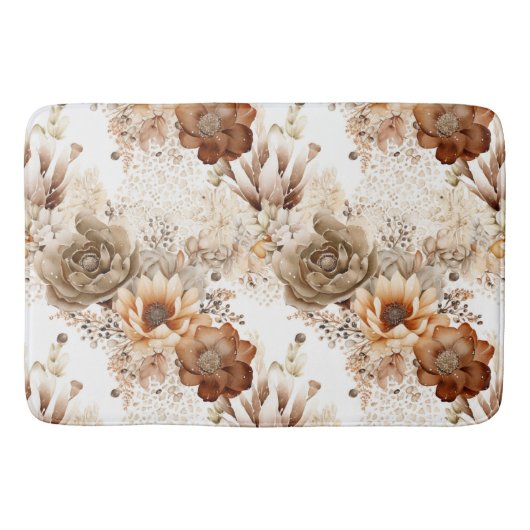 Tapis De Bain Western Brown Cream Southwest Floral (Devant)