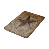 Tapis De Bain Western Country Rustic Burlap Primitif Texas Star (Angle)