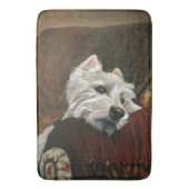 Tapis De Bain Westie sur canapé (devant Vertical)