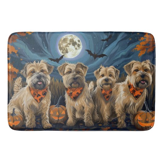 Tapis De Bain Wheaten Terrier Halloween Éffrayant (Devant)