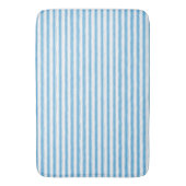 Tapis De Bain Whimsical Blue White Stripe Preppy (devant Vertical)