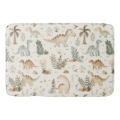 Tapis De Bain Whimsical Boho Jungle Dinosaur Motif (Devant)