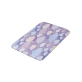 Tapis De Bain Whimsical Pastel Clouds et étoiles Motif (Angle)