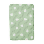 Tapis De Bain Whimsical Sage Green Floral Retro, Gai (Devant (Vertical))