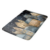 Tapis De Bain Whimsical Village Starry Skies Marine Gold (Angle)