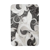 Tapis De Bain Whimsy en noir et crème Baroque (Devant (Vertical))
