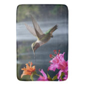 Tapis De Bain "Whispers of Nature : Hummingbird, Cascade (devant Vertical)