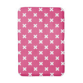Tapis De Bain White cross stitches on fuchsia (Devant (Vertical))