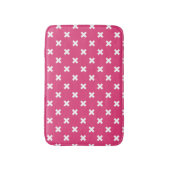 Tapis De Bain White cross stitches on fuchsia (Devant (Vertical))