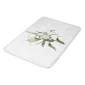 Tapis De Bain White Oriental Lily Botanical Art (Angle)