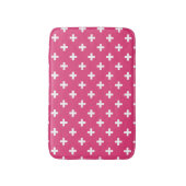 Tapis De Bain White polka crosses on fuchsia (Devant (Vertical))