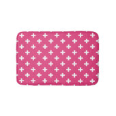 Tapis De Bain White polka crosses on fuchsia (Devant)