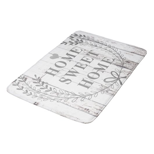 Tapis De Bain White Wood Rustic (Angle)