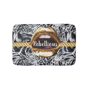 Tapis De Bain Wild Motif Gold lèps Cadeau Décor Beauté Girly