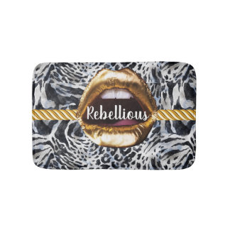 Tapis De Bain Wild Motif Gold lèps Cadeau Décor Beauté Girly