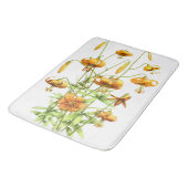 Tapis De Bain Wild Orange Tiger Lilies Botanical Art (Angle)
