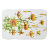 Tapis De Bain Wild Orange Tiger Lilies Botanical Art (Devant)