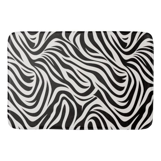 Tapis De Bain Wild Zebra Bathroom Mat (Devant)
