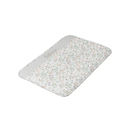 Tapis De Bain   Wildflower Boho Personalized  (Angle)