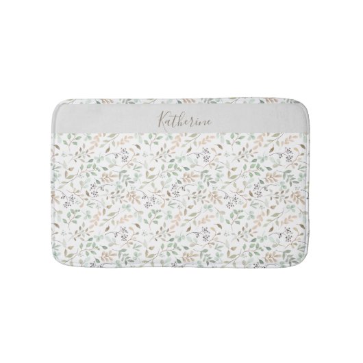 Tapis De Bain   Wildflower Boho Personalized  (Devant)