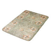 Tapis De Bain William * Morris Chèvrefeuille Botanique Vert Pêch (Angle)
