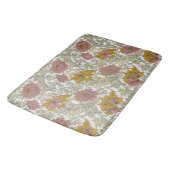 Tapis De Bain William Morris Chrysanthemum Floral Rouge Or (Angle)