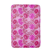 Tapis De Bain William Morris Chrysanthemums, Bourgogne et rose (Devant (Vertical))