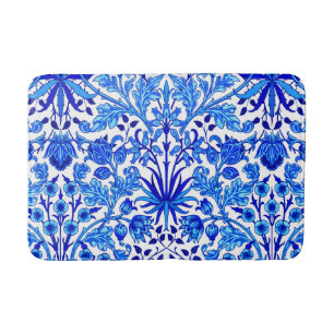 Tapis De Bain William Morris Hyacinth Imprimer, Cobalt bleu et b