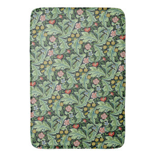 Tapis De Bain William Morris Motif Floral Pink Green Carnation