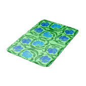 Tapis De Bain William Morris Pimpernel, Blue & Lime Green (Angle)