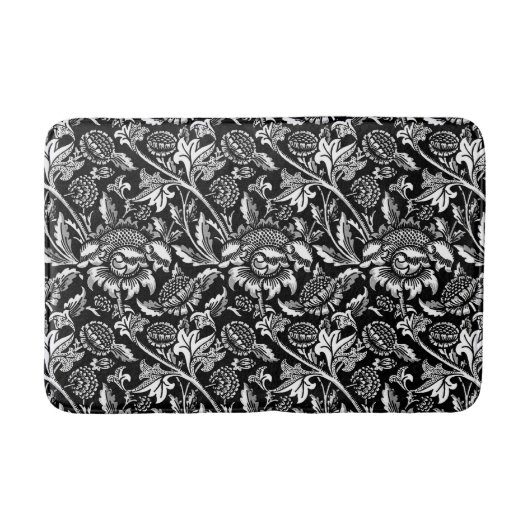 Tapis De Bain William Morris Sunflower, noir et blanc (Devant)