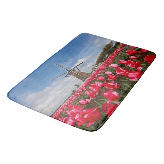 Tapis De Bain Windmill & Tulips Scene Bain Mat (Angle)